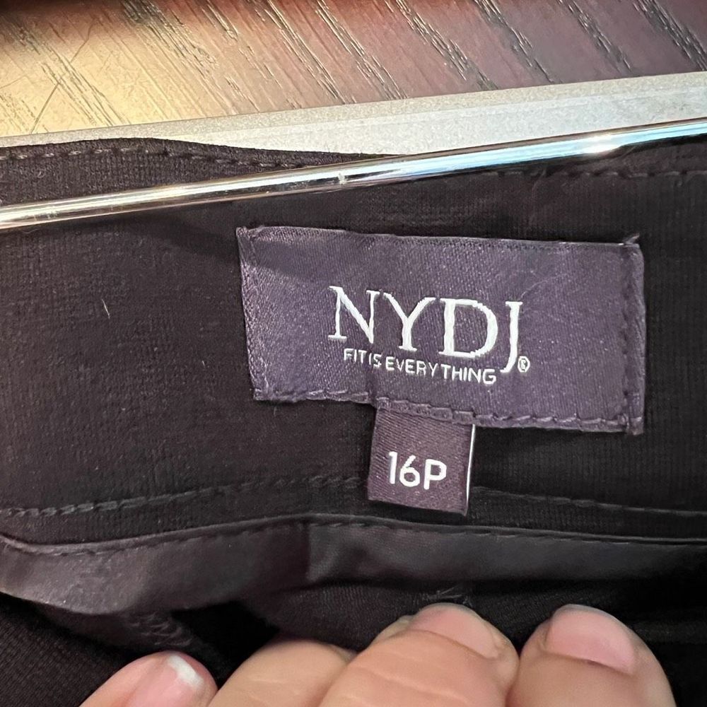 NYDJ Petite Ponte Trouser Black Size 16P - Picture 11 of 12